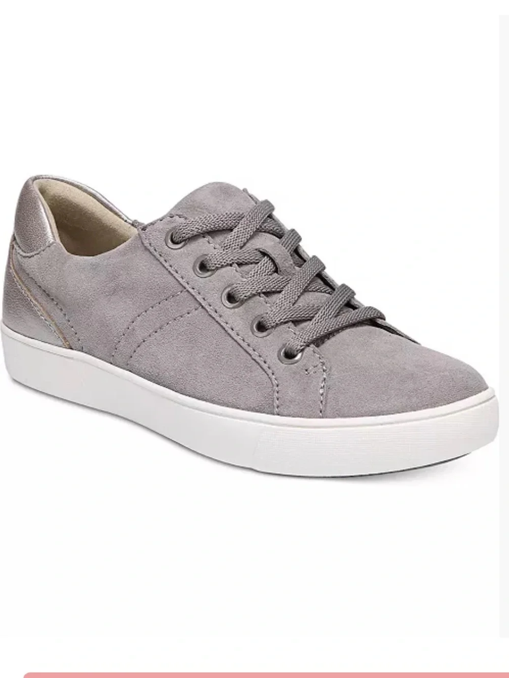 Naturalizer Morrison Gray Fog Suede Leather Lace Up Sneaker Size 7